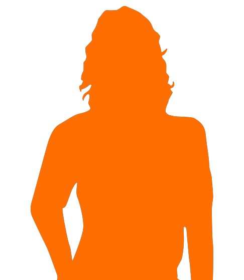 Woman orange silhouette2 Woman orange silhouette2